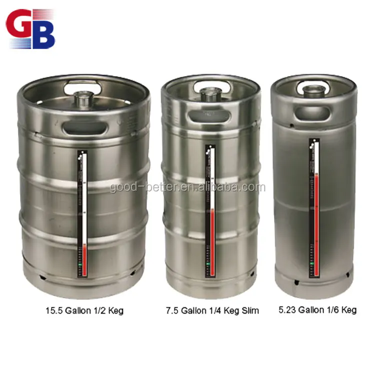 Hot Selling 304 Stainless Steel 1 6 1 4 1 2 Slim Beer Keg With Keg