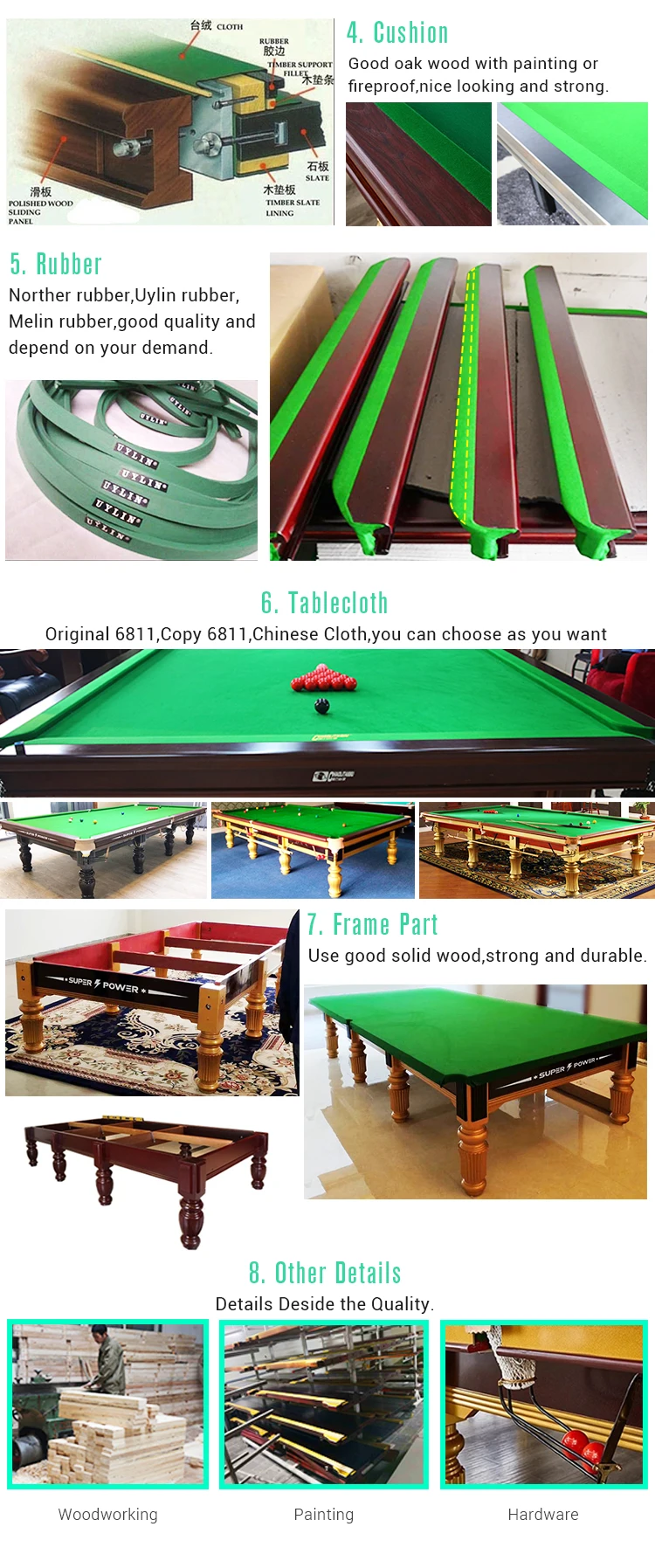 Cl Snooker Table With Aramith Super Balls And 6811 Or Hainsworth Table