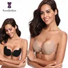 Hot Sales In Summer Ropa Interior Mujer Bra Black Seamless & Padded Push- Up Mango Shape Drawstring Silicone Bust Strapless Bra
