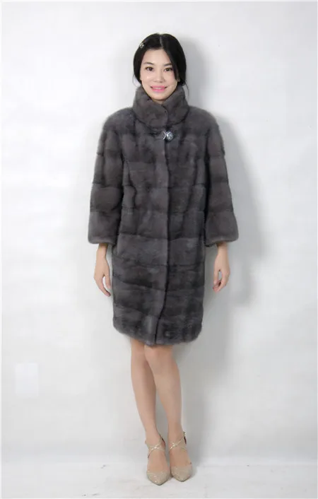 2015 font b winter b font woman fashion real mink fur X LONG real mink coat