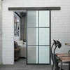 Modern Sliding Tempered Glass Door Aluminum Alloy Hardware Track Kit