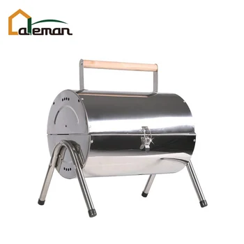 Stainless Steel Barrel Charcoal Barbecue Grill,Double sided Stainless Steel Foldable Barbecue Grill Grate | Fraser's