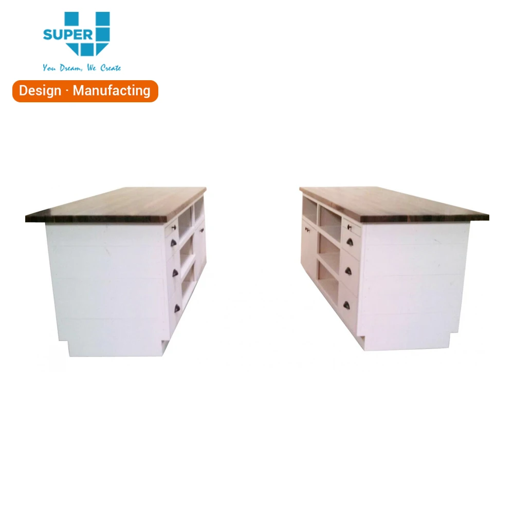 Boutique Store Modern Design Wooden Cash Cashier Counter Display