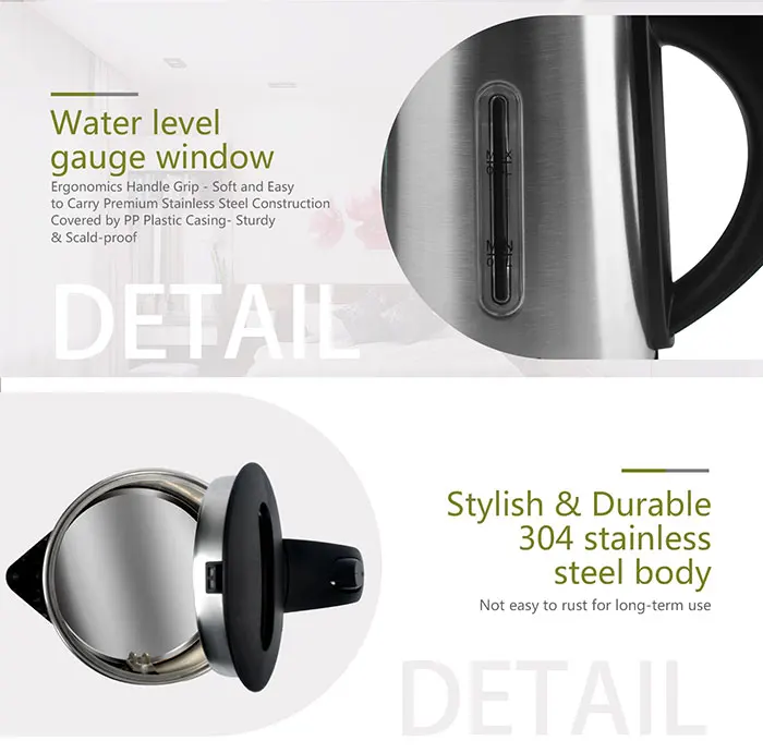 Honeyson new hotel low wattage 304 stainless steel electric appliances kettle