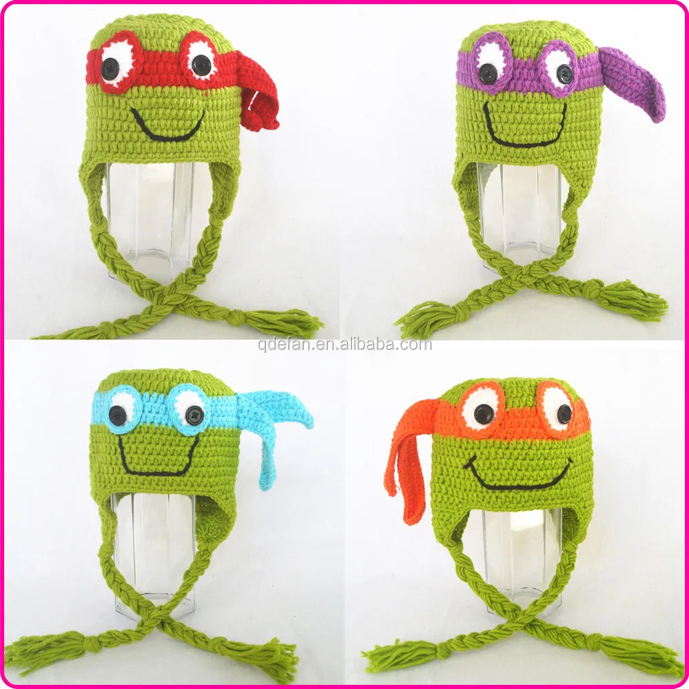 Hot Sell Cute Cartoon Baby Ninja Turtle Hat Crocheted Hats For Kids 60154716413