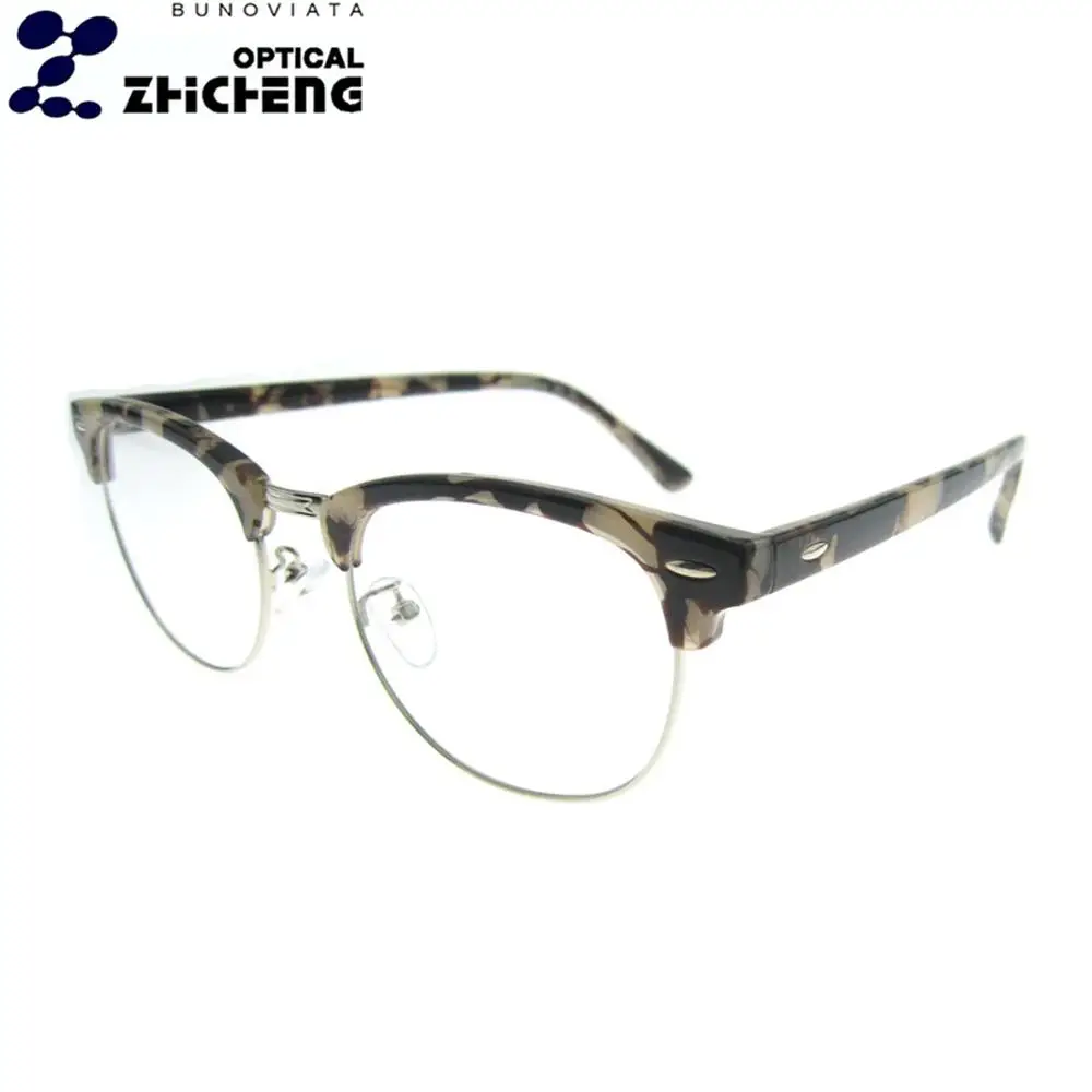 red metal eyeglass frames