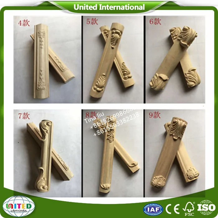 Rosettes onlay Architectural decoration design wooden applique