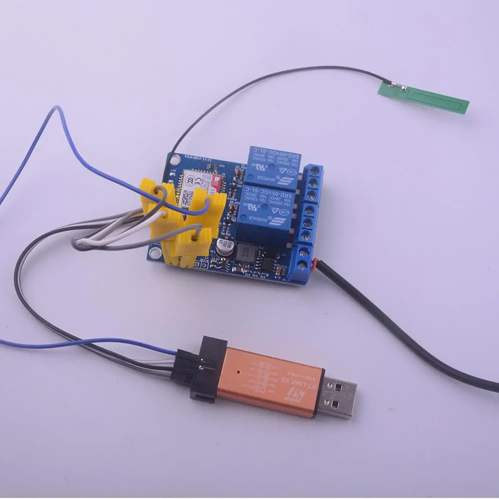 Diyamll 2 Channel Relay Module Sms Gsm Remote Control Switch Sim800c Stm32f103cbt6 For