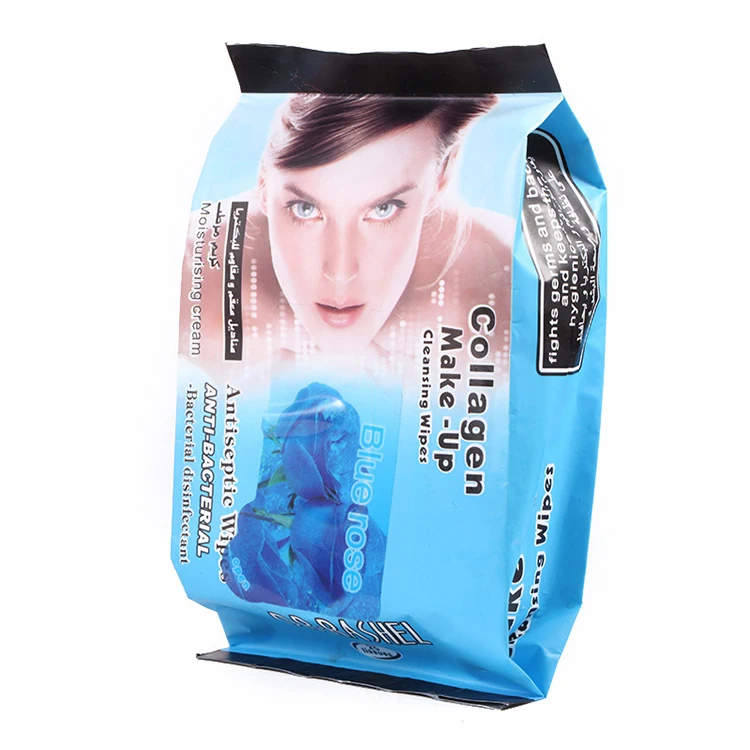 Wet Wipe 25pcs Tissue Humidifier Scented Dry Facial Wipes With Blue