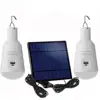 Portable Solar Led Light Bulb 2 Pack 7W Charged Solar Energy Lamp Rechargeable Emergency Lights for Outdoor Indoor Camping Tent