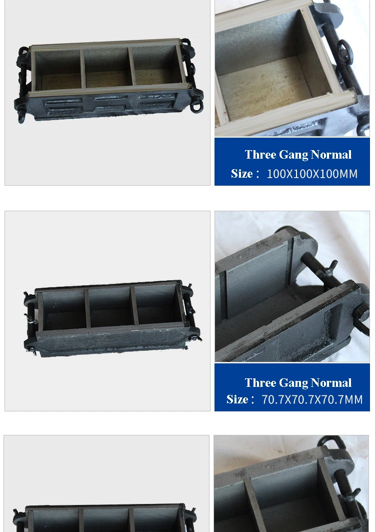 150mm foam Cast iron concrete cement precast stamping abs cube test molds moulds price