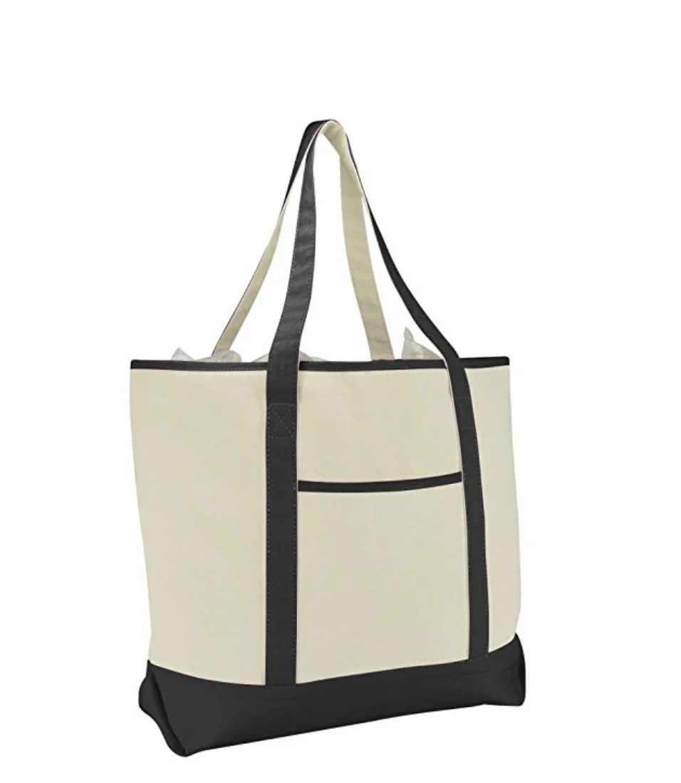 Wholesale Heavy Duty Canvas Handbag With Outside Pockets Customized ...