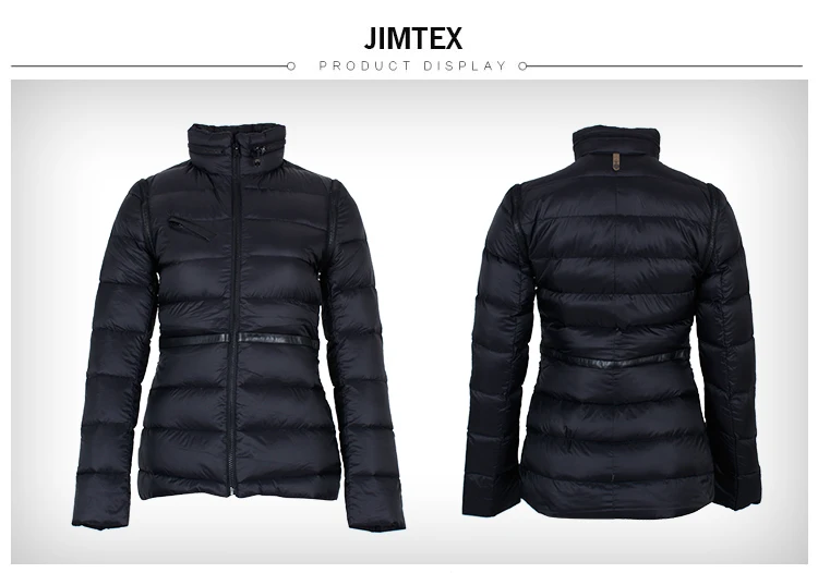 High quality comfortable outside removable hat down jacket for women winter 