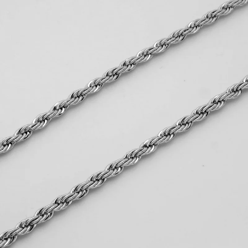 316 Stainless Steel Twisted Jewelry Chain Rope Chain Twist Necklace