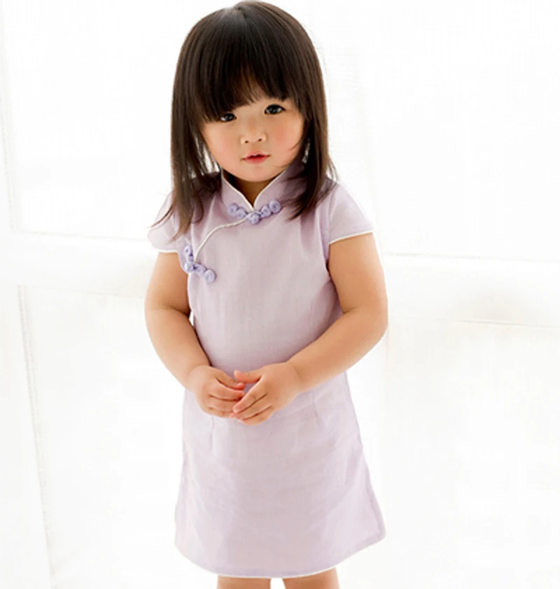 chinese collar girl dress