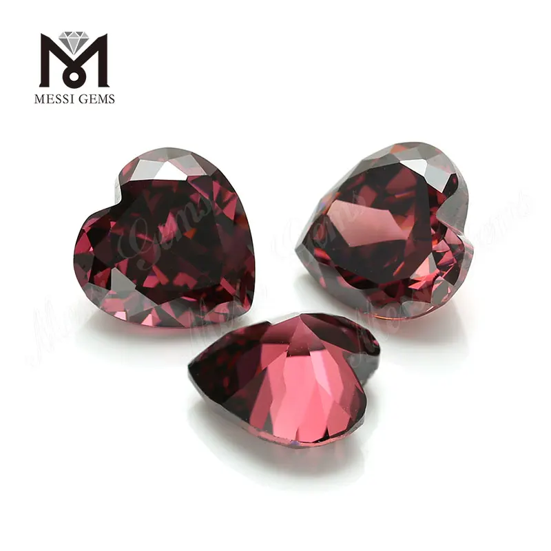 Usine de Wuzhou Haute Qualité des pierres précieuses en vrac 6mm Coeur de zircone cubique