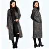 women garment wholesale leopard print maxi faux fur beaver coat