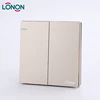 Functional Golden 16a potentiometer Electric Light 2 gang 1 way Wall Switch