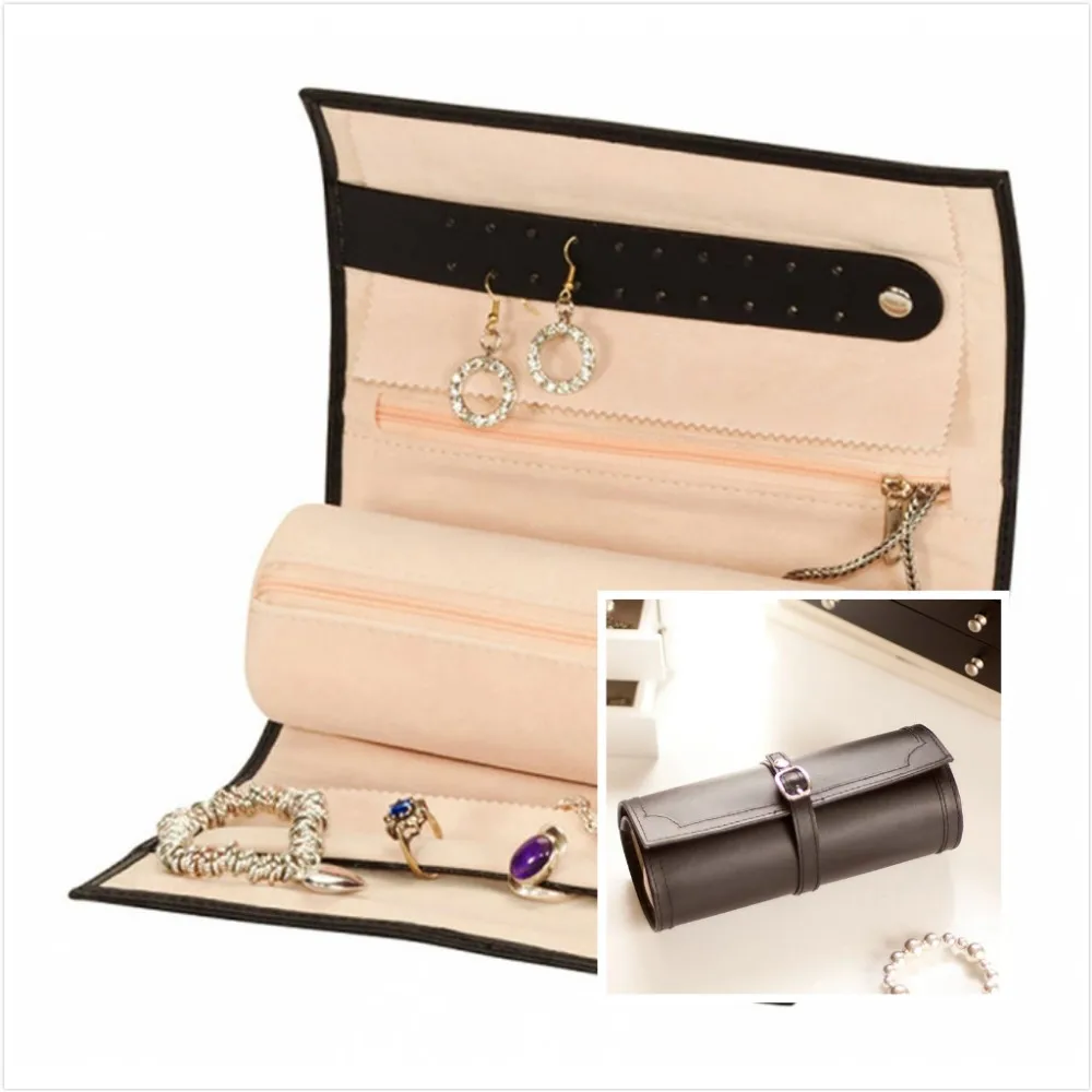 Stylish Leather Jewelry Roll With Velvet Lining - Buy Leather Jewelry ...