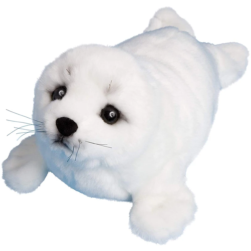 huge 15" zoo animal plush stuffed white harp seal plush toys