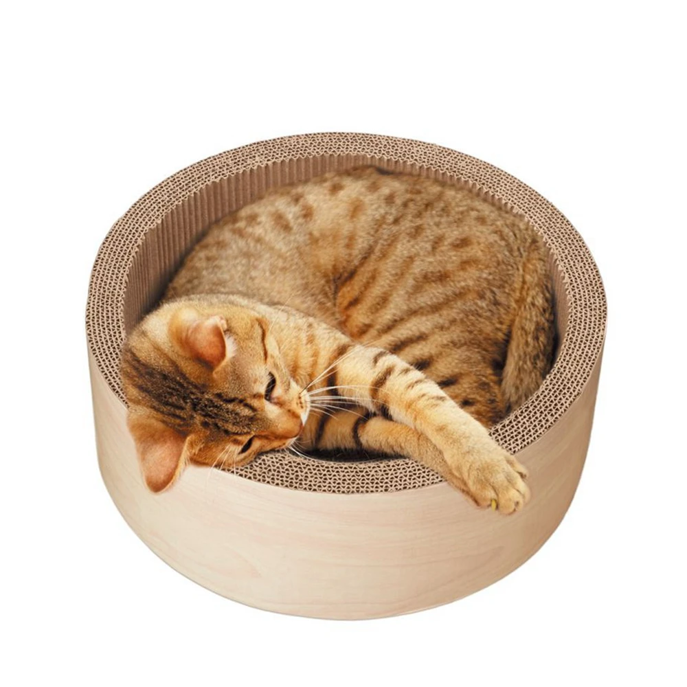 Guaranteed Quality Cardboard Cat Bed Round Custom For Cats - Buy ...