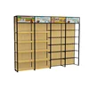 New Promotion OEM Shopping Mall Stackable Display Metal Wood Shelf Stand Display Metal Stand China Factory