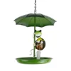 humming bird feeder plastic & metal bird feeder station for garden decor