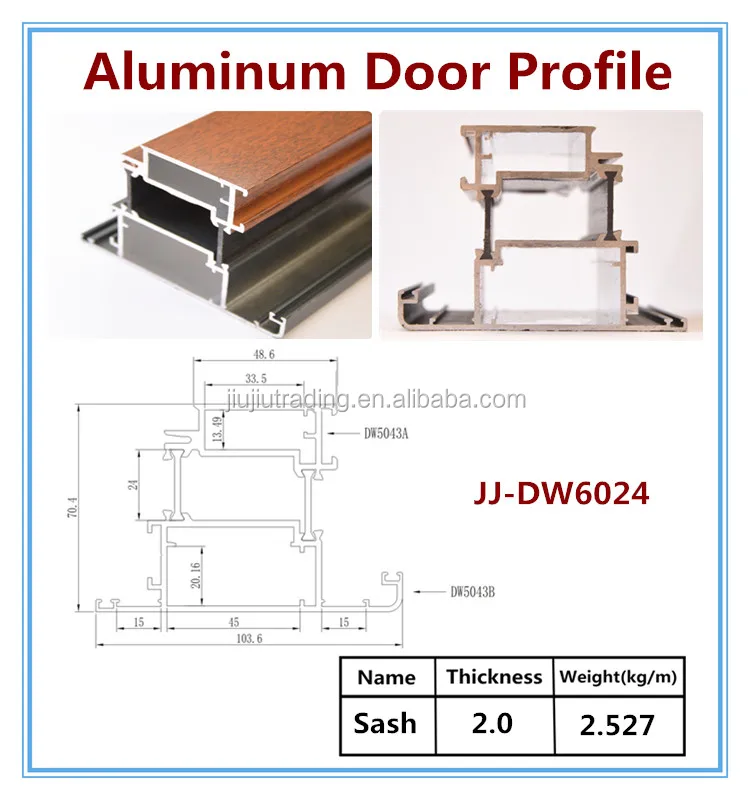 Master Rolling Shutter Aluminium Sliding Patio Door Frame Profile