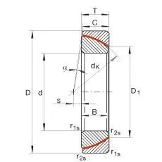 GE 180 SW Angular contact spherical plain bearing GE180-SW GE180 SW