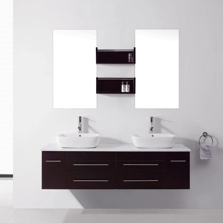 Modern Wall Hung Bathroom Cabinet With Mirror Wall Mounted