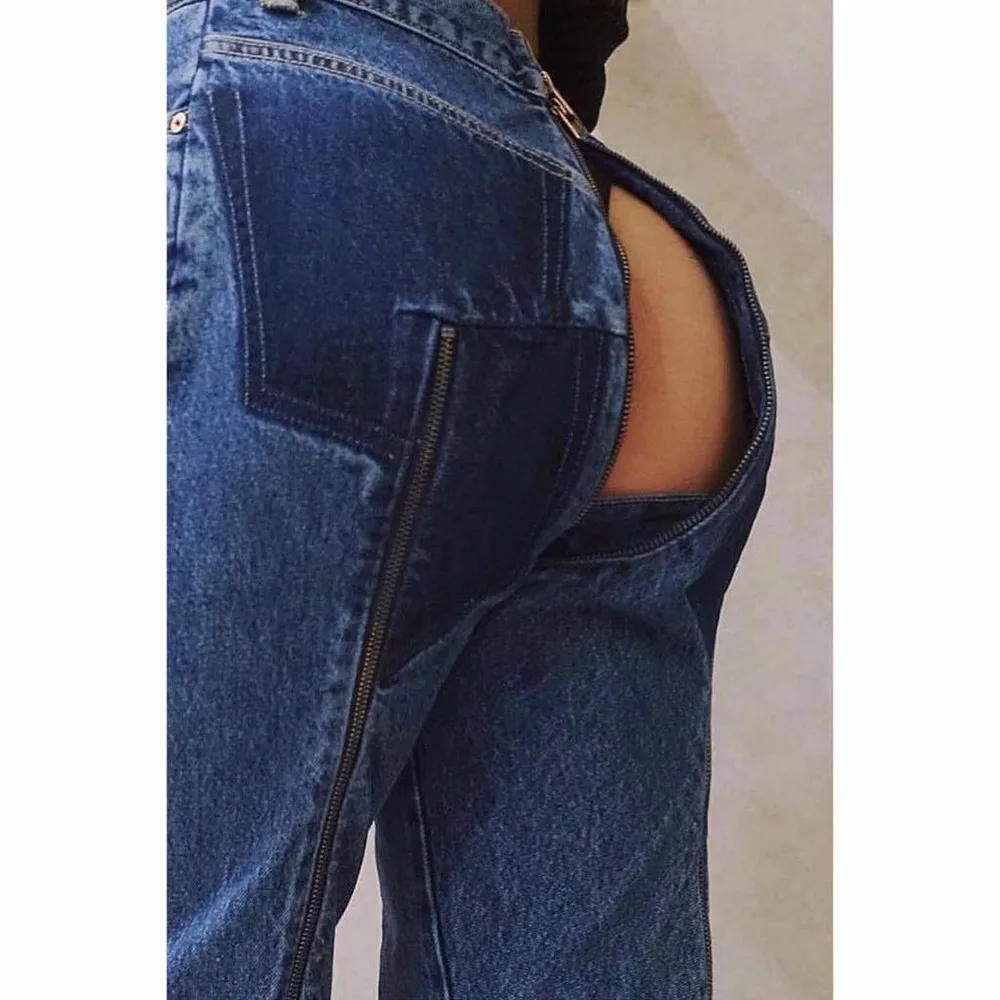 zipper back jeans womens