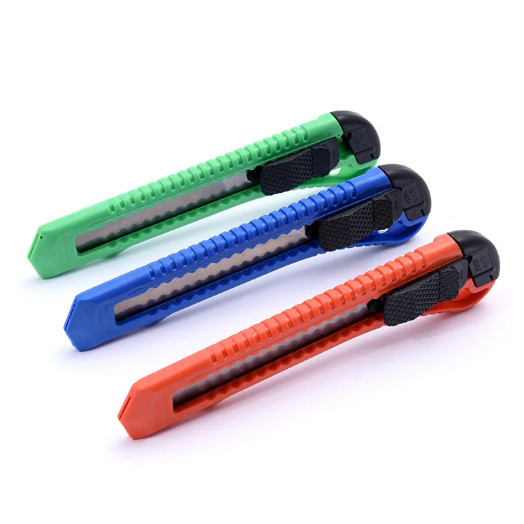 Art Utility Knife Retractable Blade Box Cutter Art Knives Snap Off Lock