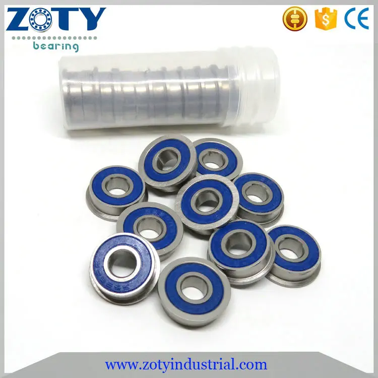 8x19x6mm Sf698rs Rubber Sealed Water Resistant Flange Ball Bearing