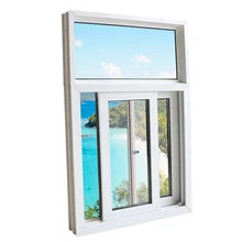 Novo design de upvc janelas com caixilhos de portas de pvc e janelas de vidro duplo deslizante