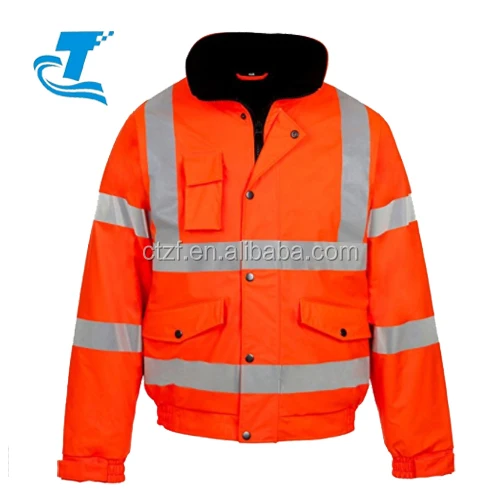 UNISEX HI VIZ VIS VISIBILITY CONTRACTOR SAFETY BOMBER JACKET WATERPROOF COAT
