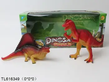 Plastik Pvc Lembut Mainan Dinosaurus Dimetrodon Ganda Guanlong Pendidikan Gambar