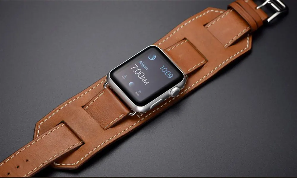 Luxury Extra Long Genuine Leather Band Double Tour Bracelet Leather Strap Watchband For Apple 4391