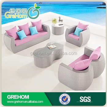 Rattan Outdoor Furniture Used Hot Pink Sofa Rattan Outdoor Furniture Used Hot Pink Sofa