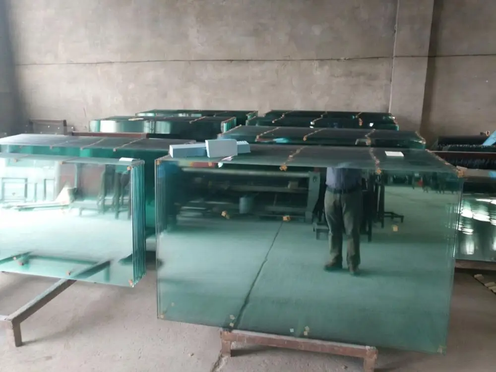 Modern Design 6mm Thickness Glass Table Top With Round Polished Edge