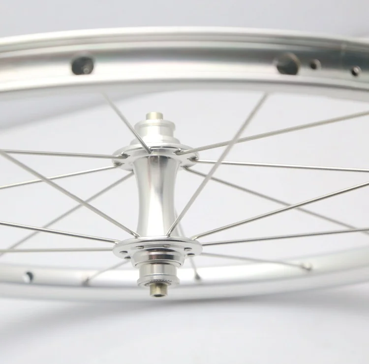 Excellent BRAND NEW 16 x1 3/8" ( 349 ) silver/black  2/3speed Wheelset light weight 16/20hole for brompton bike 3