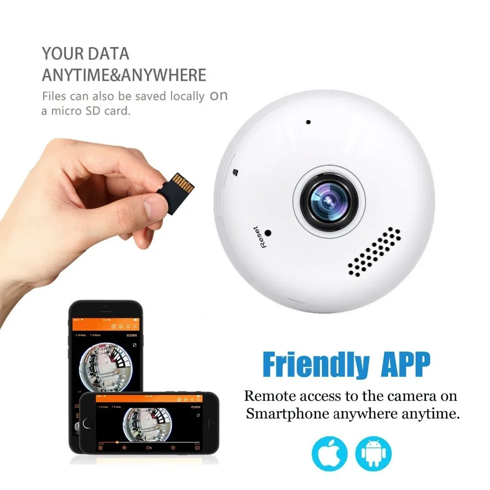 128gb Micro Sd Card Recording Showmo Smart 360 View Wifi Light Bulb