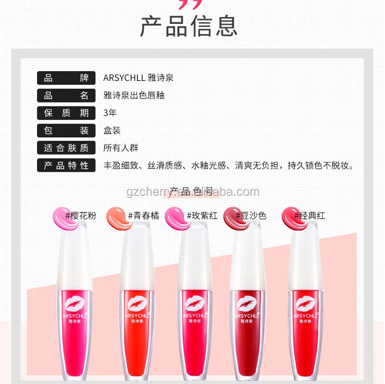 Private Label Wholesale Colorful Lip Tint Matte Waterproof Liquid Lip