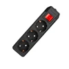 VODI Socket 3-fold - 2.5 meters - With earthed conductor - 3 x 1 mm2 cable - black electrical-socket group socket