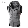 Oem bulk wholesale sleeveless oversized plain pullover hoodies