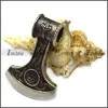 Classical Viking Jewelry Silver Engraved Sharp Thor Hammer Pendant
