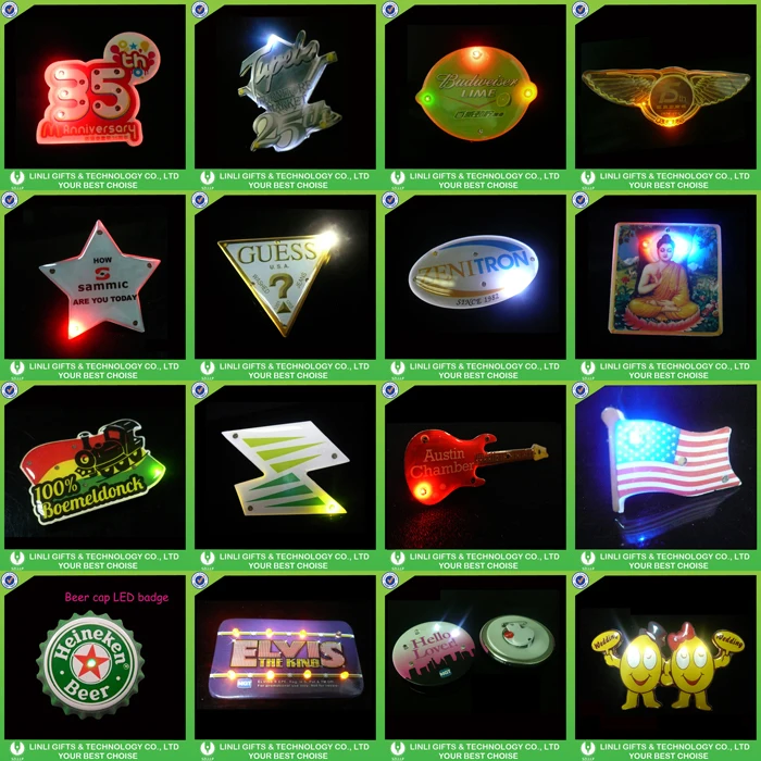 Novelty Light Up Name Badge,Mini Blinking Illumination Badge Buy Novelty Light Up Badge