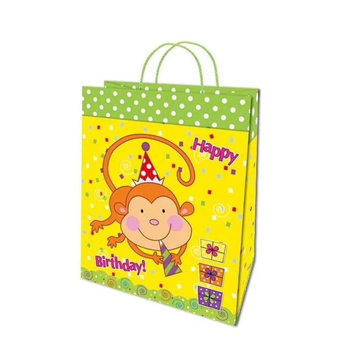 Lovely Cheap Different Size Celebrate Cartoon Animal Birthday Gift Bags