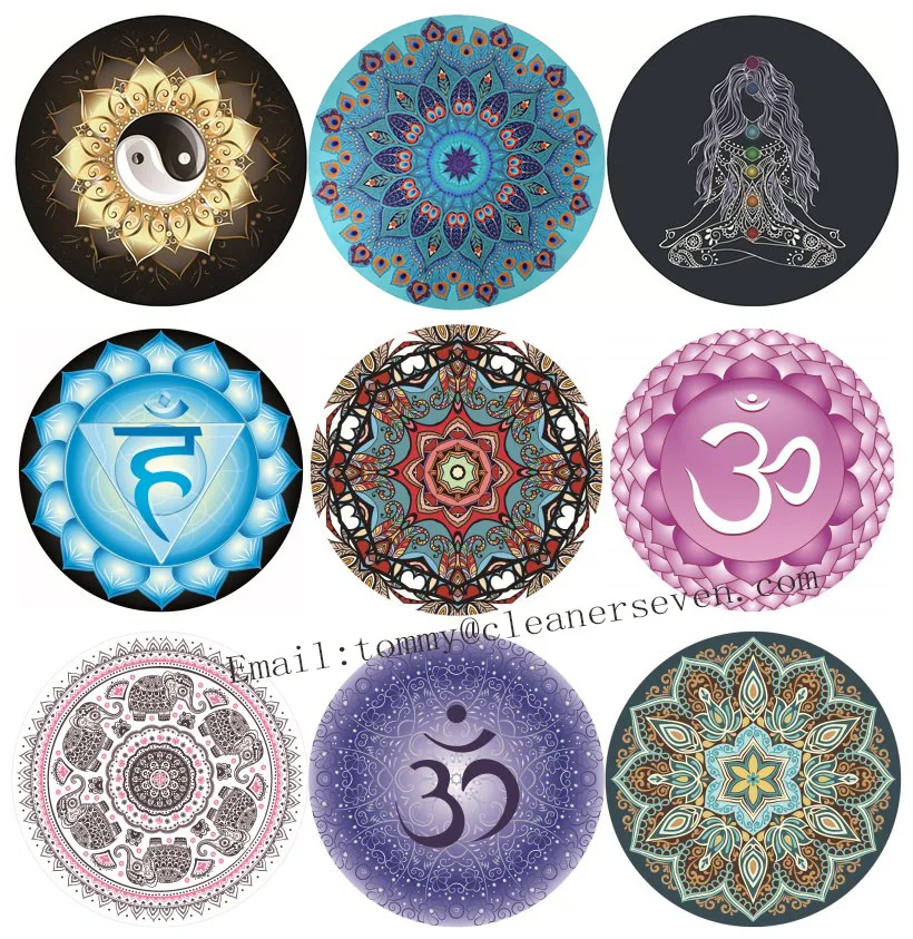 Anti Slip Natural Rubber Black Mat Yoga Round Big Yoga Mat Wholesale