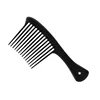 Black ABS Plastic Heat-resistant Large Wide Tooth Comb For Hair Styling Tool