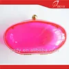 18cm x 9cm egg shape clutch metal purse frames bag frame for dressing case with red covers